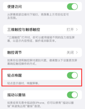 美姑苹果授权维修站分享iPhone轻点无法唤醒怎么办 