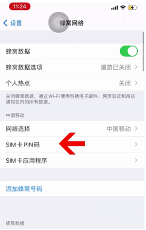 美姑苹果14维修网分享如何给iPhone14的SIM卡设置密码 