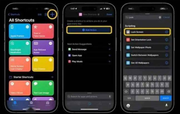 美姑苹果14锁屏维修店分享iPhone14升级iOS16.4后如何创建锁屏快捷方式 